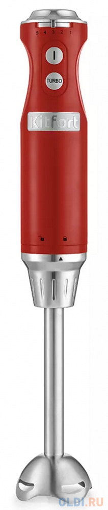 Блендер погружной KITFORT КТ-3084-3 600Вт красный, размер 65 х 65 х 387 мм