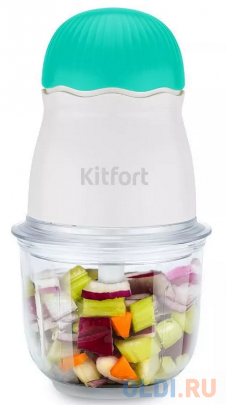 

Измельчитель KITFORT КТ-3064-3 150Вт белый бирюзовый, Бирюзовый/белый