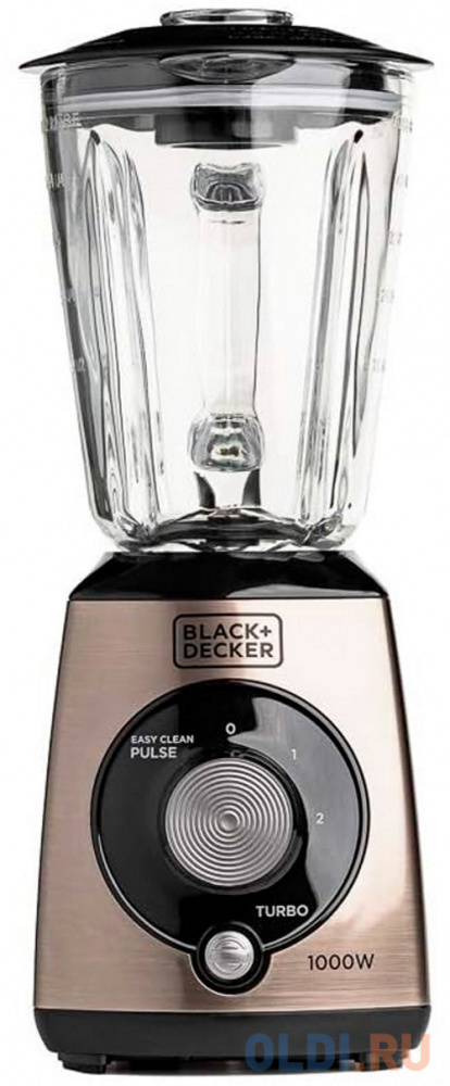 Блендер стационарный Black+Decker BXJB1000E 1000Вт серебристый чёрный блендер погружной   decker bxhba1500e 1500вт чёрный
