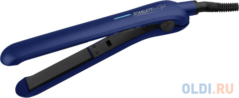 Щипцы Scarlett SC-HS60600 30Вт синий чёрный щипцы scarlett sc s60592 30вт макс темп 200с покрытие керамическое черный