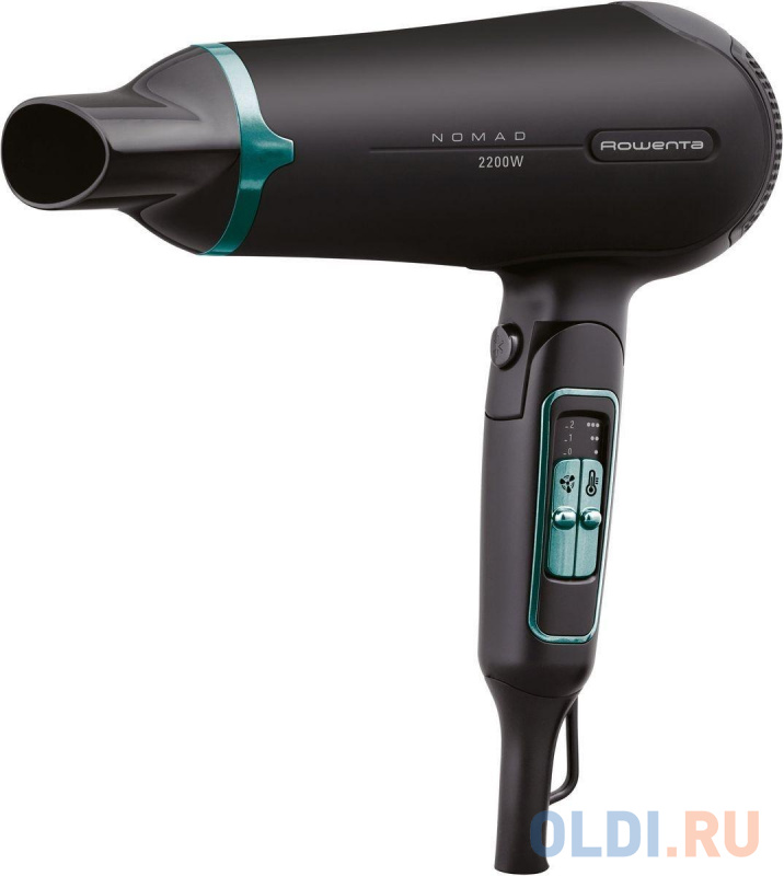 

Фен Rowenta CV 4751, 2200Вт, компактный, складная ручка, ионизация, холодный обдув, 3 режима нагрева, 2 скорости, концентратор, темно-серый