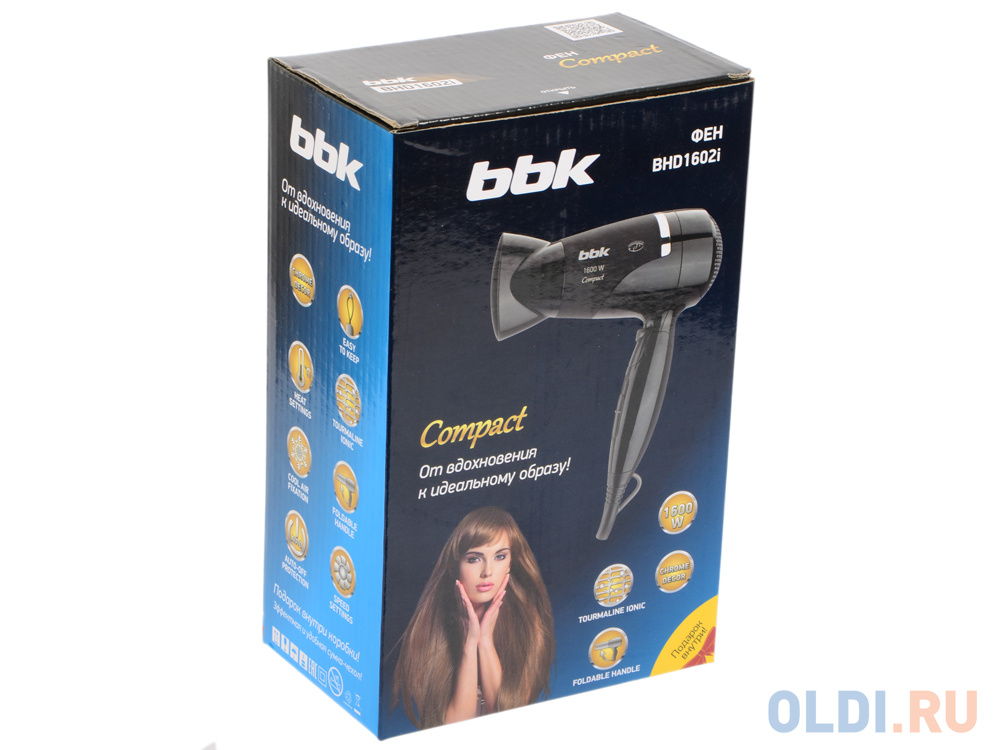 Фен BBK BHD1602i черный - фото 5