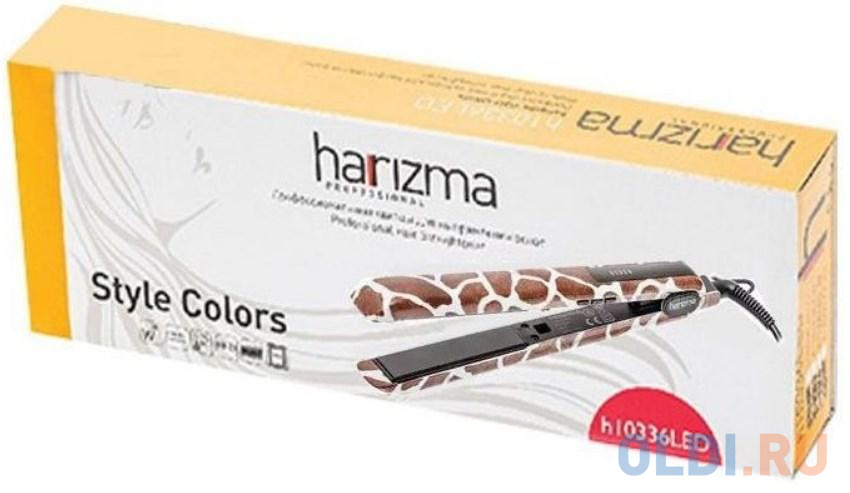 Выпрямитель Harizma Style Colors h10336 LED рисунок (макс.темп.:230С), цвет леопард - фото 2