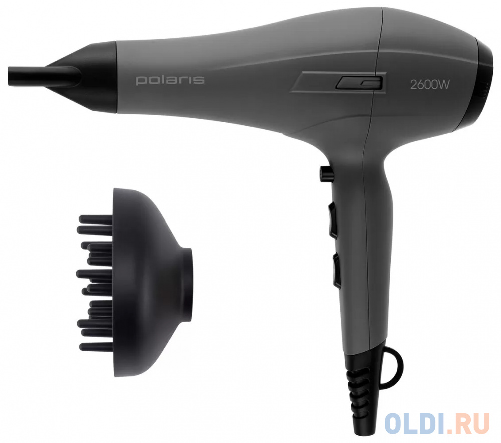 Фен Polaris PHD 2600ACi Salon Hair 2600Вт серый