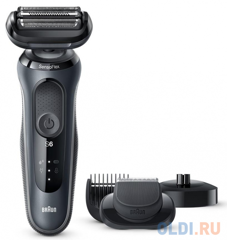 

Бритва сетчатая Braun Series 6 60-N4500cs реж.эл.:3 питан.:аккум. черный