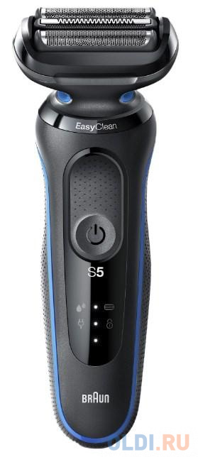 

Бритва сетчатая Braun Series 5 50-B1000s реж.эл.:3 питан.:аккум. черный/синий