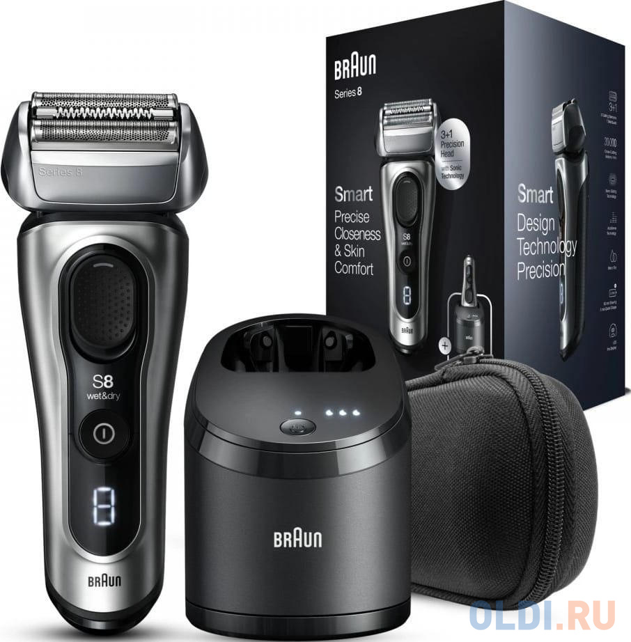 Бритва сетчатая Braun Series 8 8467 CC реж.эл.:4 питан.:аккум. черный