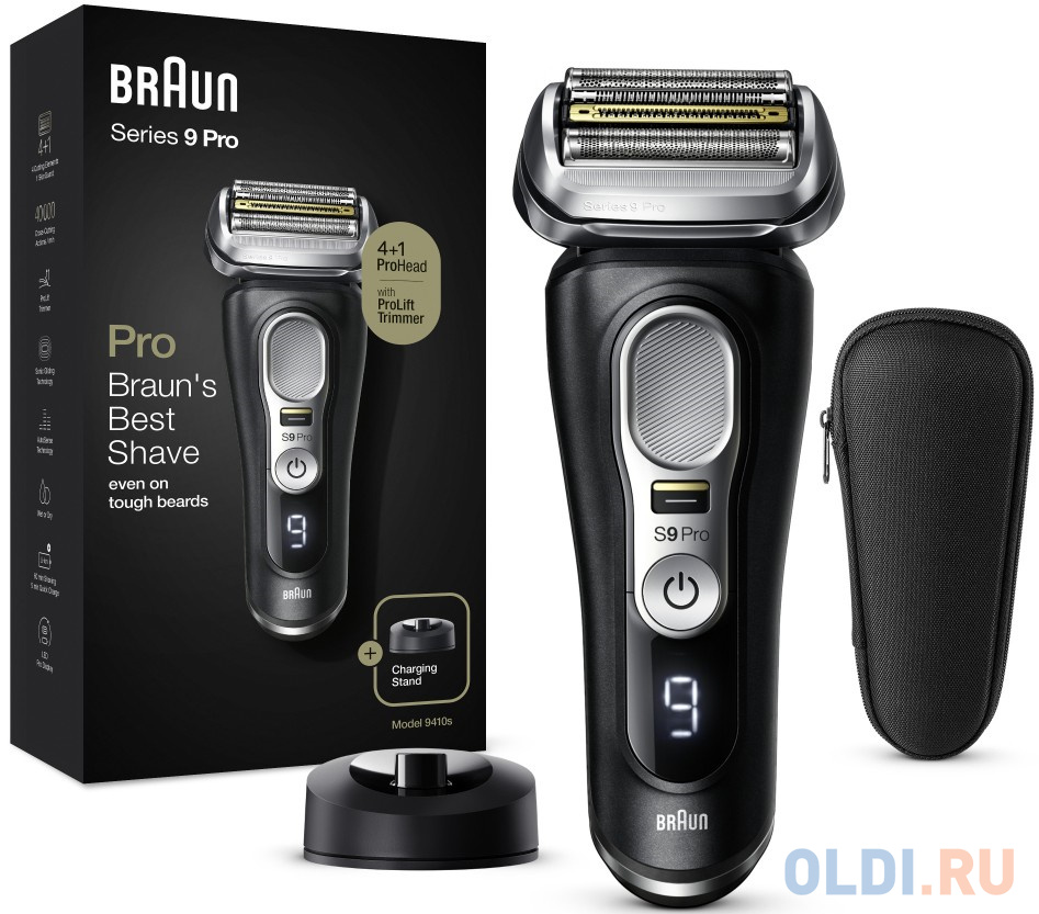 Бритва сетчатая Braun Series 9 pro 9410s реж.эл.:5 питан.:аккум. черный Вид№2