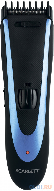 

Машинка для стрижки Scarlett SC-HC63C59 черный/синий 8Вт (насадок в компл:4шт)