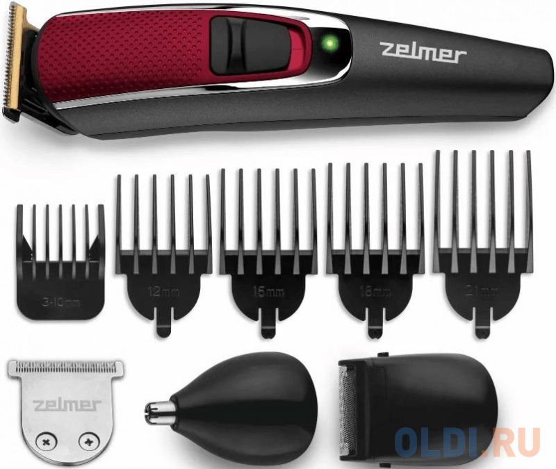 Триммер Zelmer ZGK6300 9IN1 красный чёрный фото