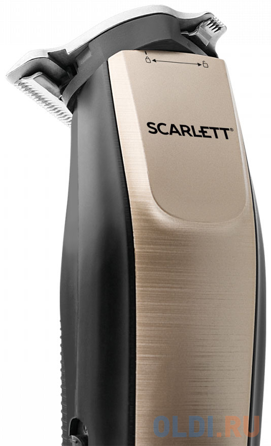 Машинка для стрижки волос Scarlett SC-HC63C77 чёрный золотистый - фото 5