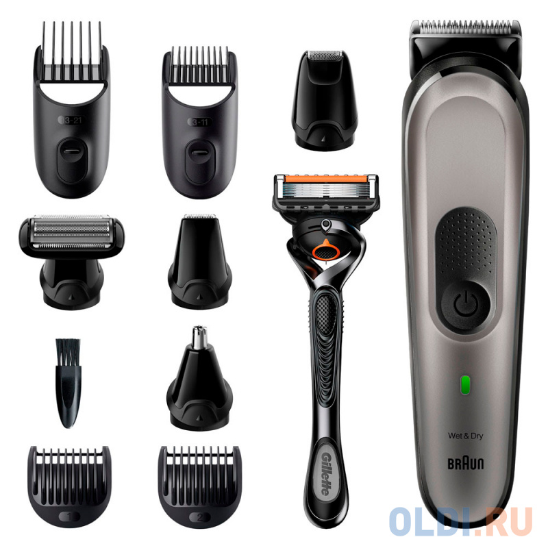 

Триммер Braun MGK7320 серебристый чёрный