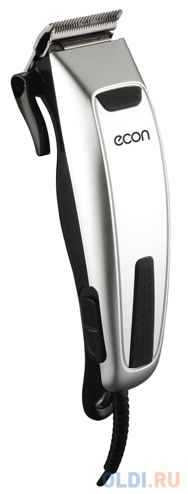 Машинка для стрижки волос ECON ECO-BC01AC серебристый, размер 56х190х60 мм