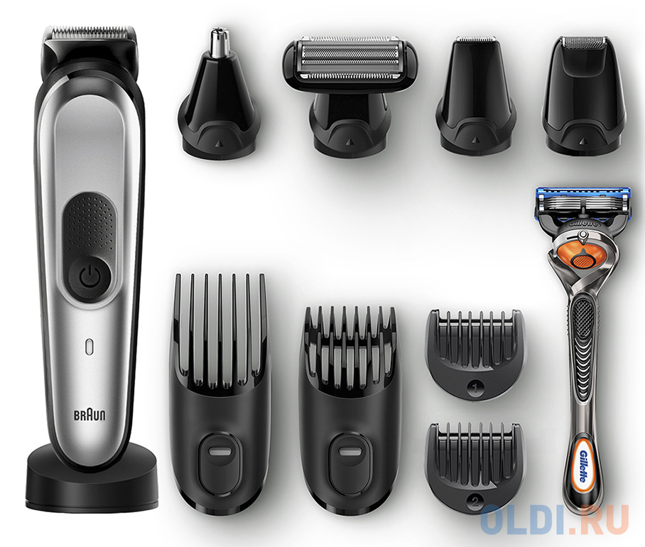 Триммер Braun MGK7920TS серебристый чёрный gillette gillette styler 4 в 1 точный триммер бритва и стайлер 1 кассета с 5 лезвиями