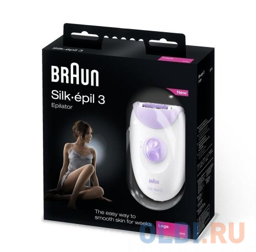 Эпилятор Braun SE3170, аккум, белый/розовый [81315016] 4210201048640;4210201048657 - фото 7