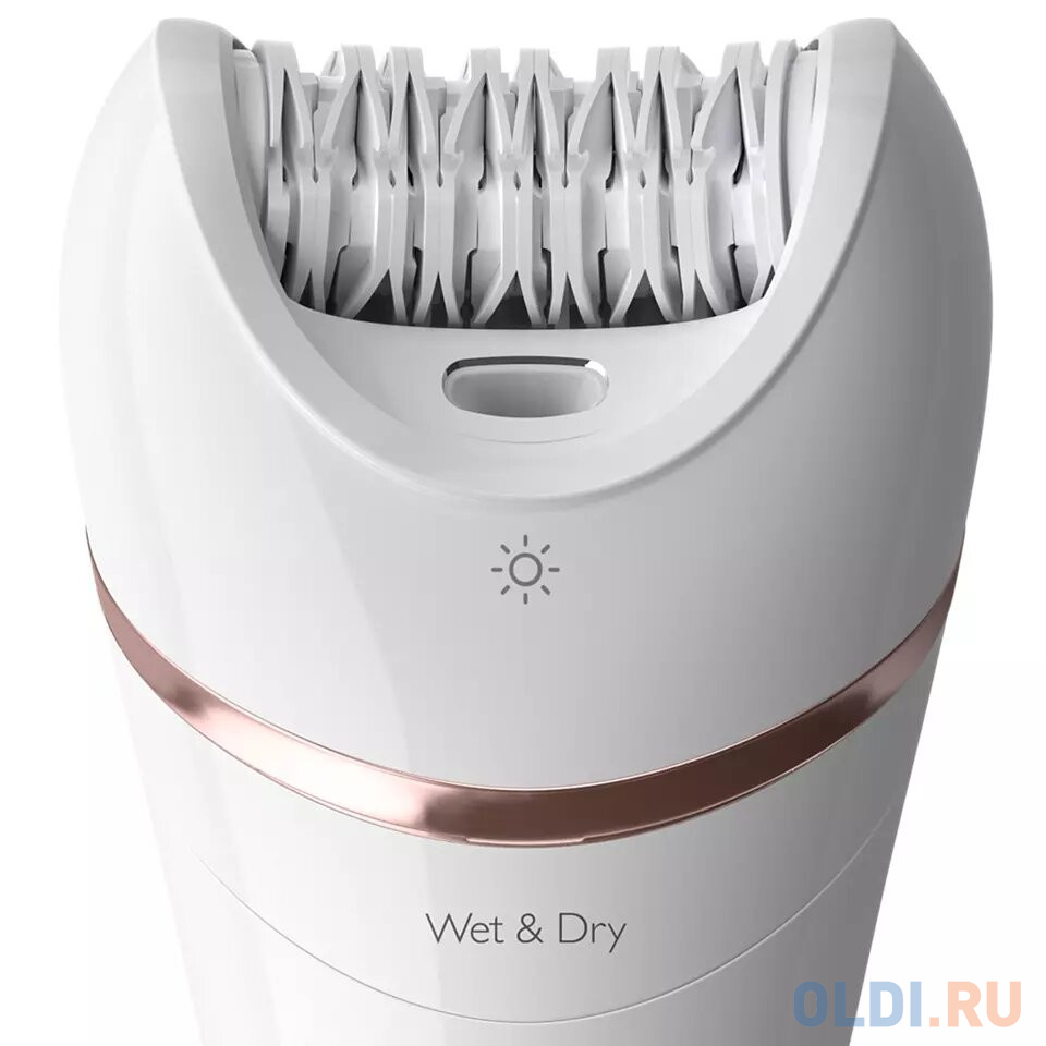 Эпилятор Philips/ 2 скорости, широкая головка, Wet&amp;Dry, беспроводной, opti light, 6 аксессуаров Вид№4