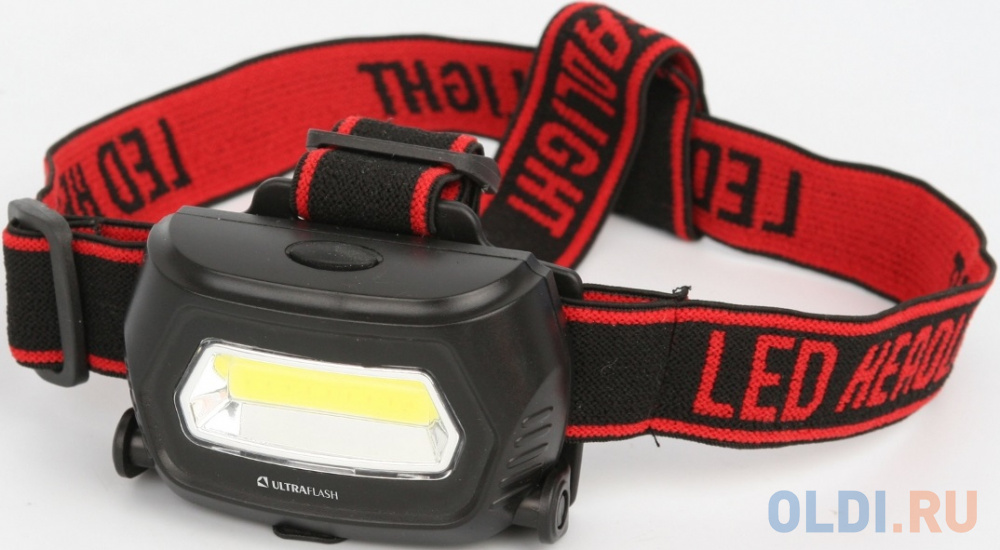 Ultraflash LED5359 (фонарь налобн.аккум 5В  черный COB 3 Ватт, 3 реж.,пласт.,бокс) коническая прокладка ани пласт м032 32 мм