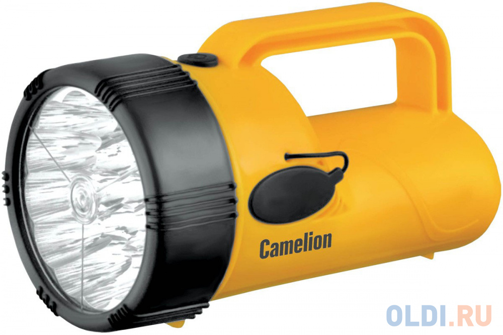 Camelion LED29314 (фонарь аккум. 220В, желтый, 19 LED, 4В 2,3А-ч, пластик, коробка) от OLDI