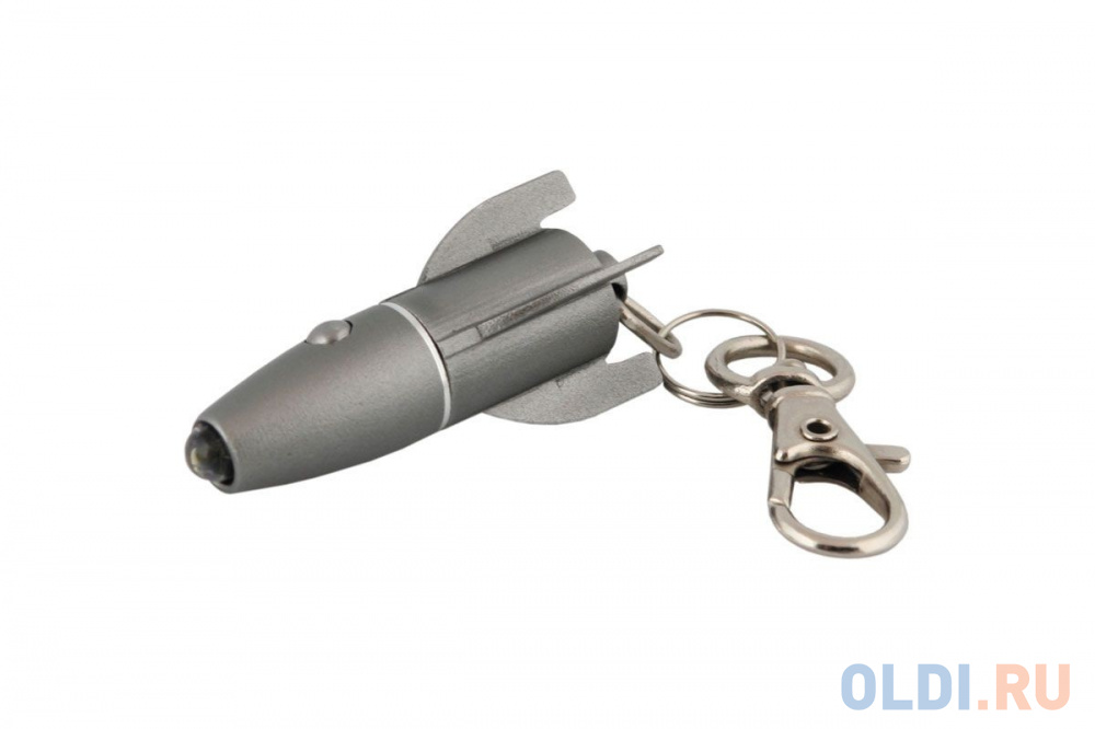 Camelion LED15-1R (фонарь-брелок, металлик, ракета,  1 LED,3xG3 в компл., алюм., блистер). от OLDI