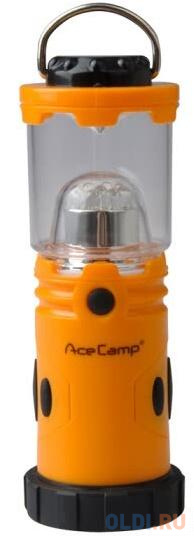 Фонарь походный AceCamp 1014 оранжевый/черный лам.:светодиод. AAAx4 от OLDI