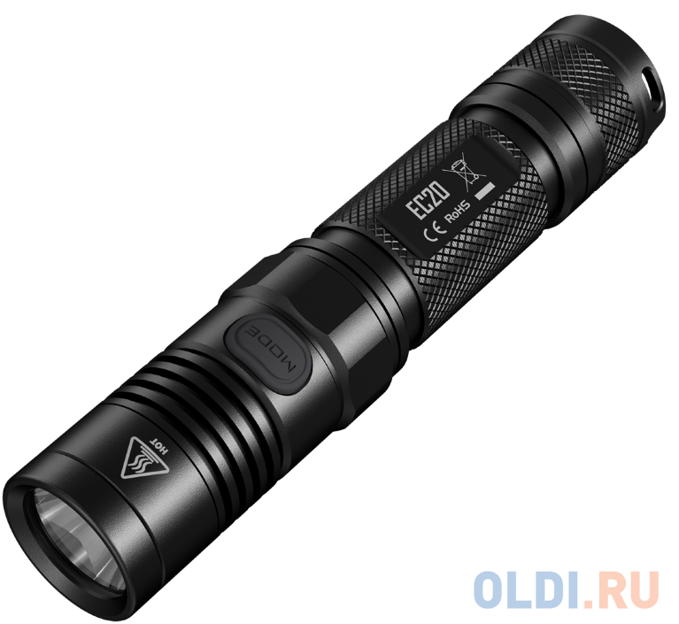 

Фонарь ручной Nitecore EC20 черный лам.:светодиод. 18650x1