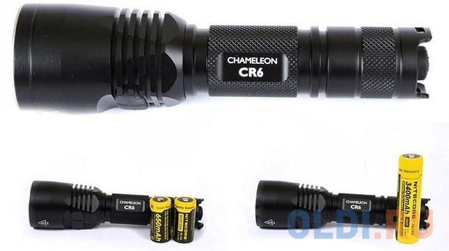 Фонарь ручной Nitecore CR6 Hunting Kit черный лам.:светодиод. 18650/CR123x1 (11457) от OLDI