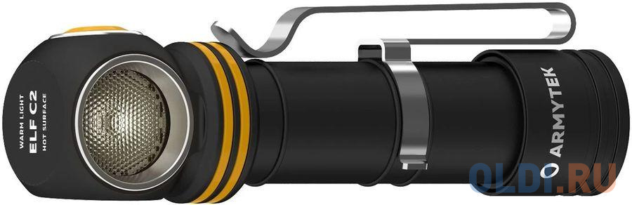 

Фонарь универсальный Armytek Elf C2 Micro-USB черный/желтый лам.:светодиод.x1 (F05102W)