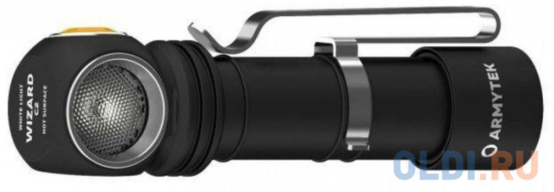 

Фонарь универсальный Armytek Wizard C2 Magnet USB черный/желтый лам.:светодиод.x1 (F08901W)