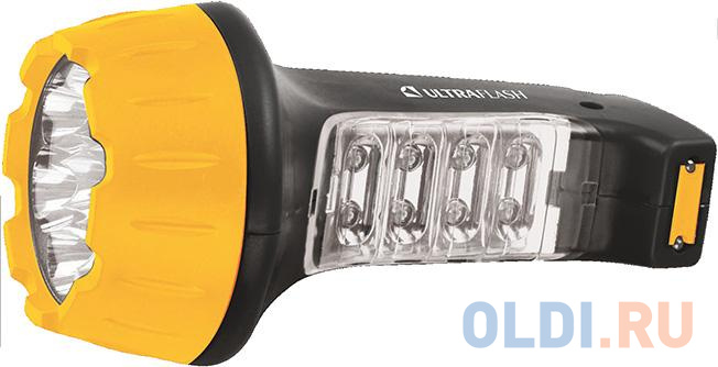 Фонарь ручной Ultraflash LED3818 чёрный желтый от OLDI