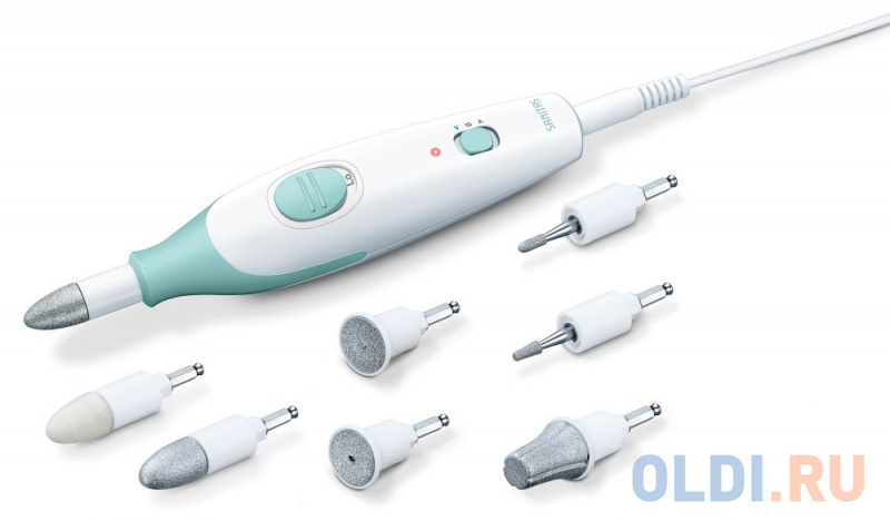 Маникюрно-педикюрный набор Sanitas SMA36 насадок в компл.:7шт белый массажер sanitas smg11 1 6вт голубой