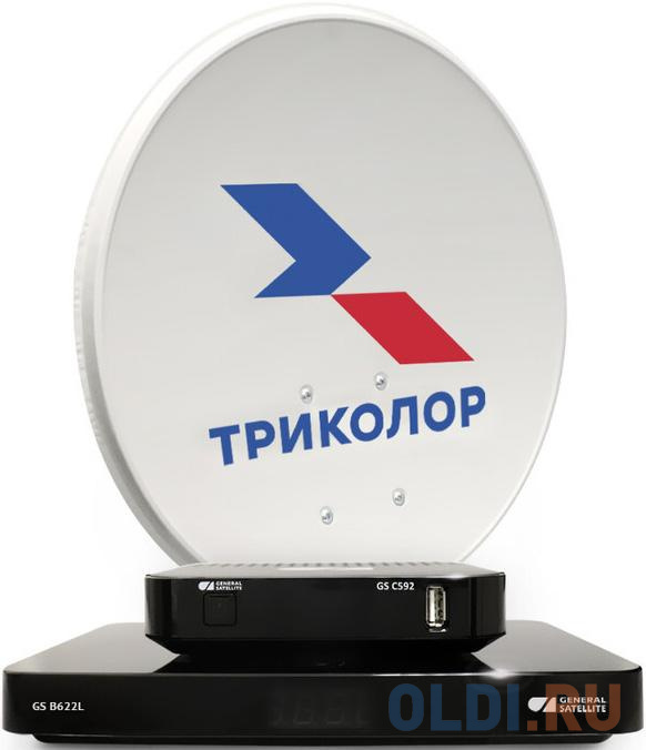 Комплект спутникового телевидения Триколор Сибирь Ultra HD GS B622L/С592 (1 год) черный фото