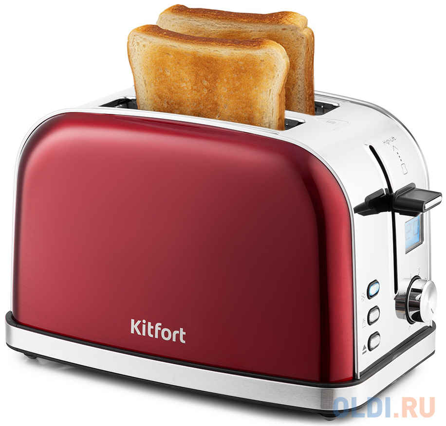 Тостер KITFORT КТ-2036-1 красный тостер смайлик