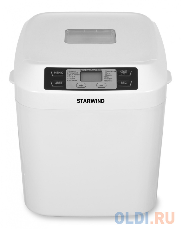 Хлебопечь Starwind SBMP1022 550Вт белый