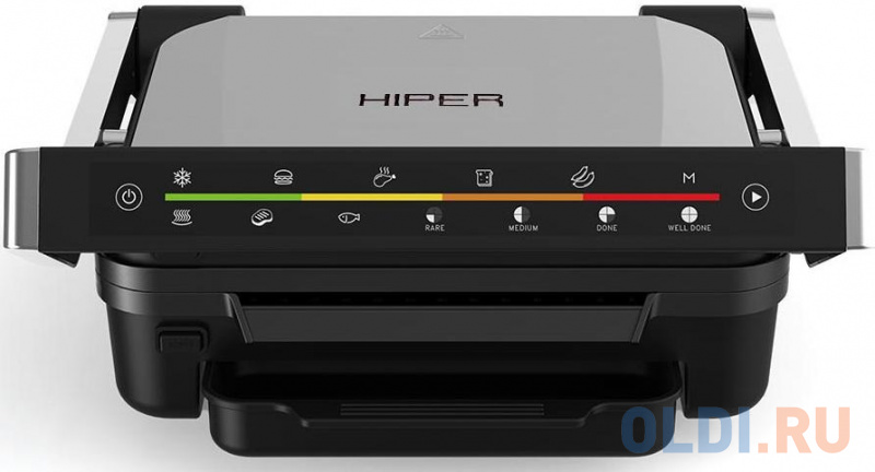 

Гриль HIPER IOT CONTACT GRILL G1 серебристый чёрный