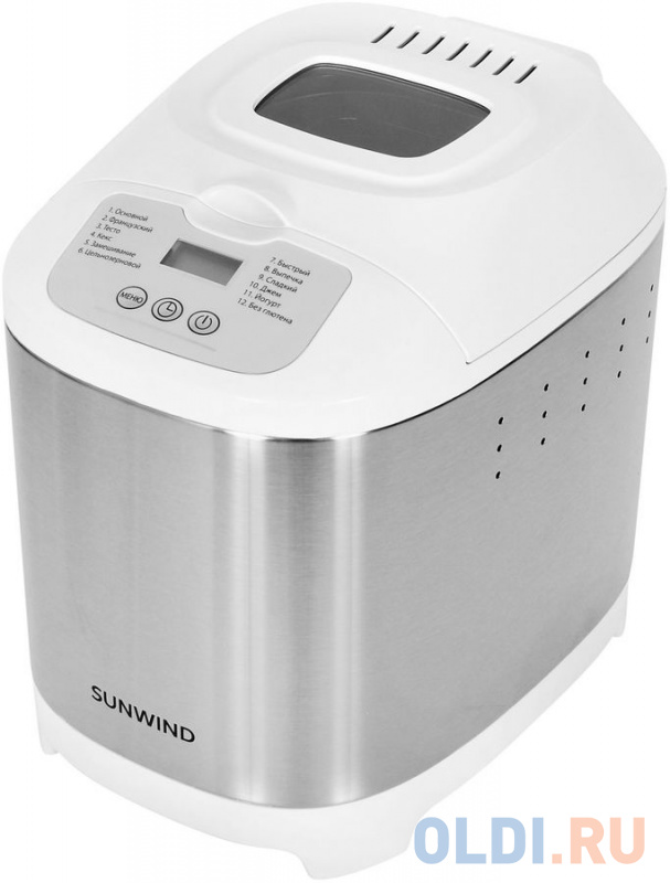 

Хлебопечь SunWind SUN-BM-1 450Вт белый/серебристый
