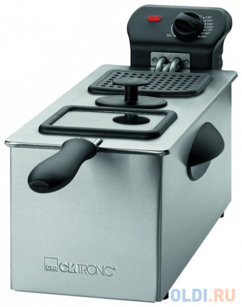 Фритюрница Clatronic FR 3587 inox прибор для приготовления шоколадного фондю clatronic skb 3248 серебристый
