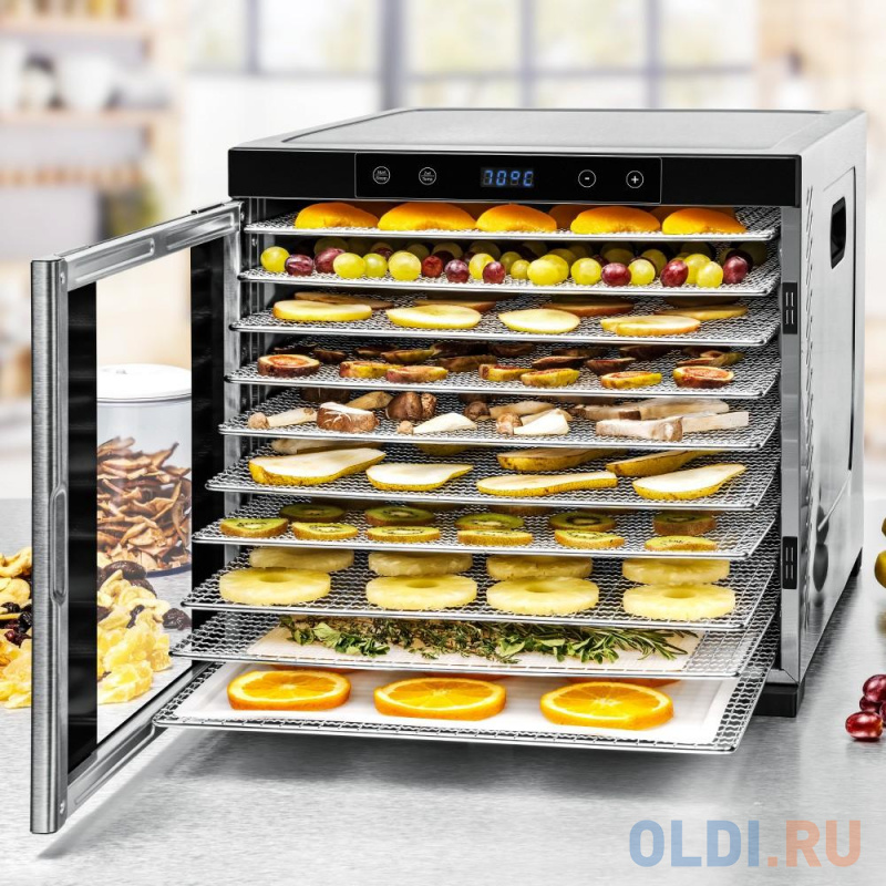 Сушилка для овощей и фруктов Rommelsbacher DA 1000 серебристый фото