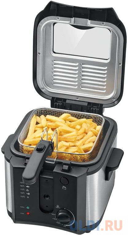Фритюрница Clatronic FR 3649 серебристый чёрный фото