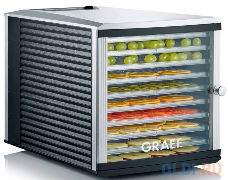 Сушилка для овощей и фруктов Graef DA 510 серебристый чёрный фото