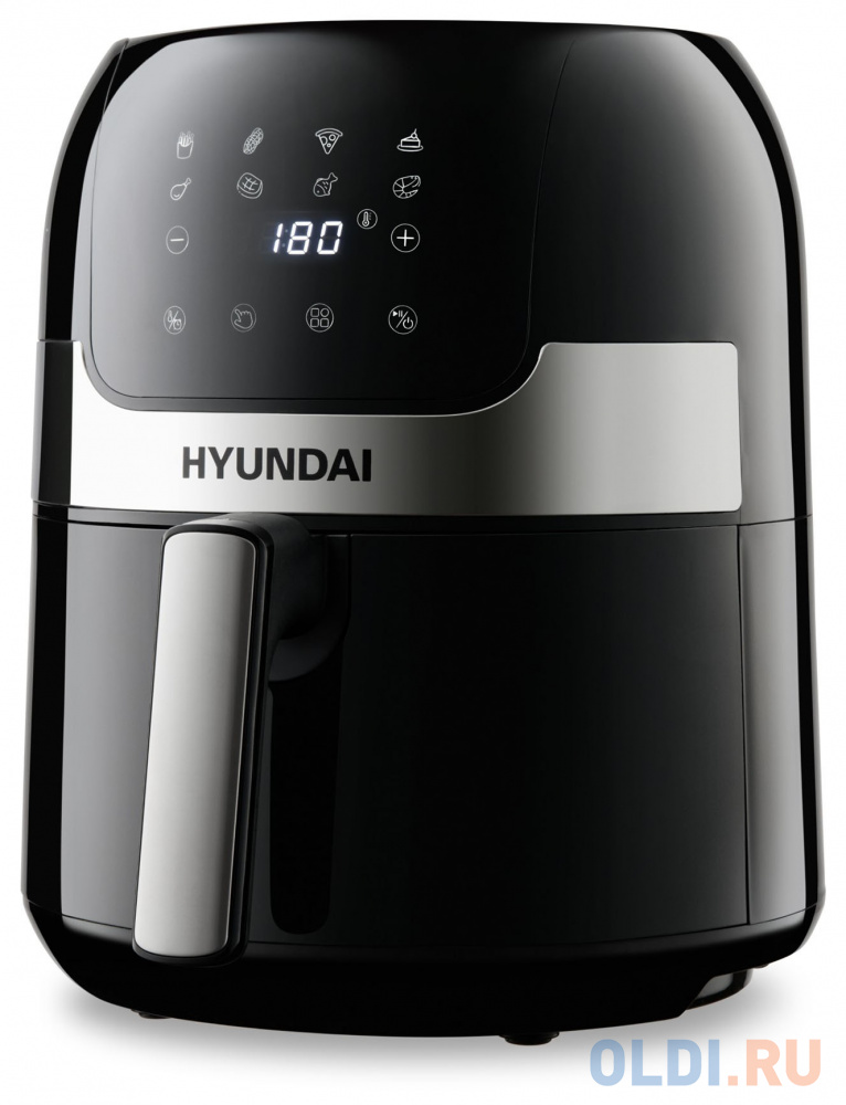 Аэрогриль Hyundai HYF-3555 серебристый чёрный, размер н/д