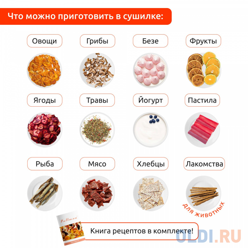 Сушилка для овощей и фруктов Pullman PL-1105 мятный фото
