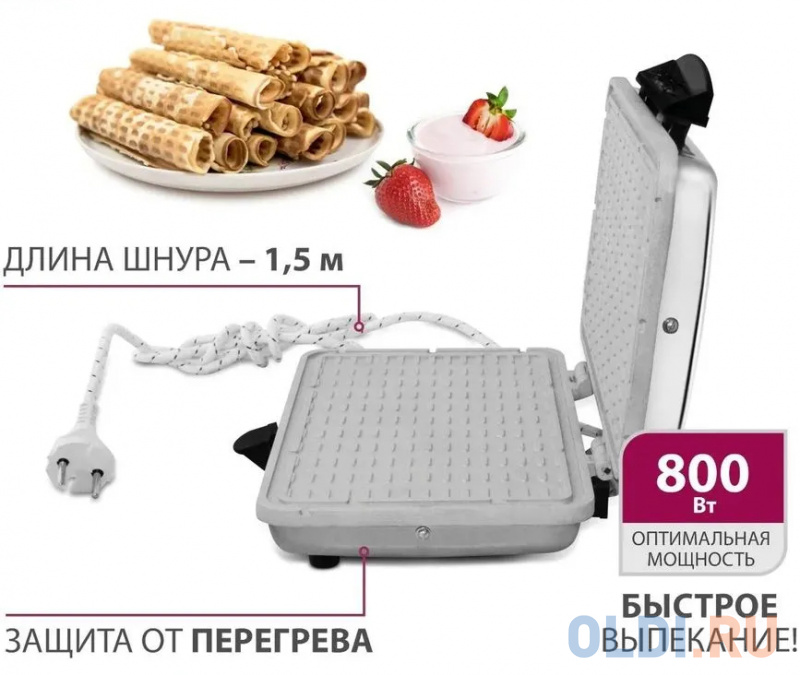 Вафельница Мастерица WM-2 ЭВ-0,8/220 серебристый матовый Вафельница Мастерица WM-2 ЭВ-0,8/220 серебристый матовый фото
