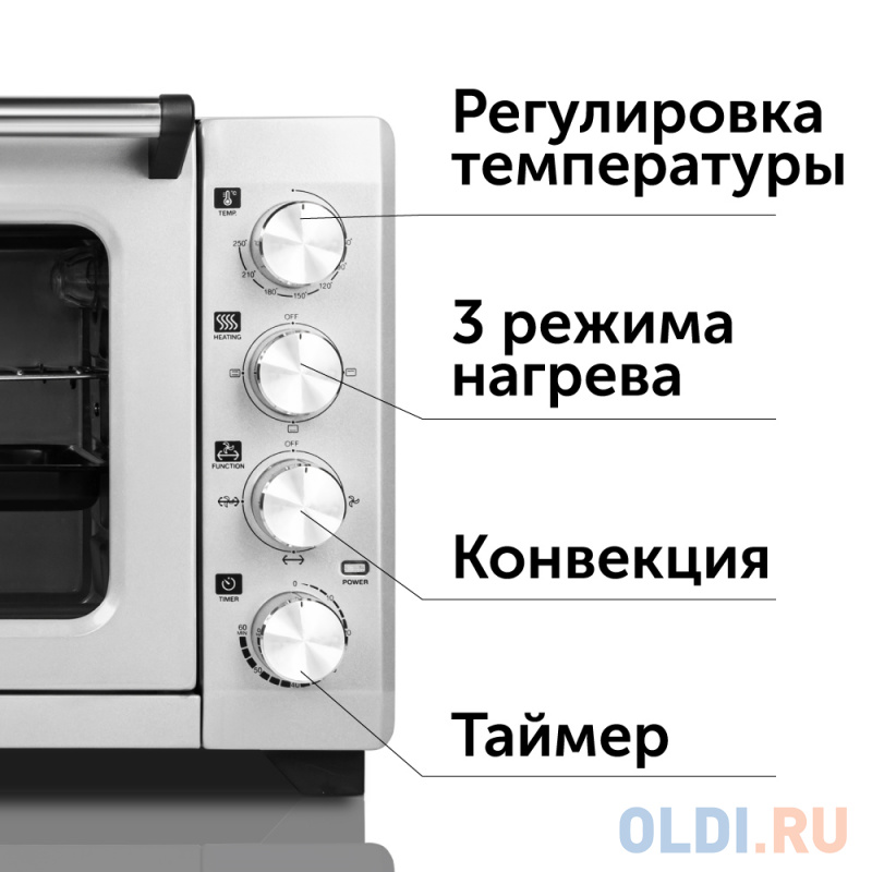 Мини-печь Red Solution RO-5701 серебристый Мини-печь Red Solution RO-5701 серебристый фото