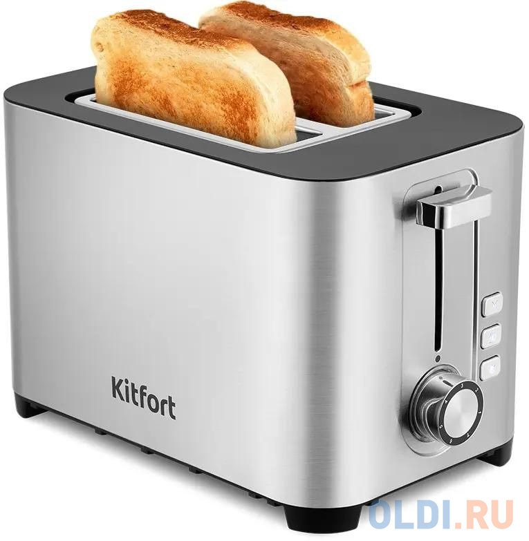 

Тостер Kitfort КТ-6099 850Вт нержавеющая сталь/черный