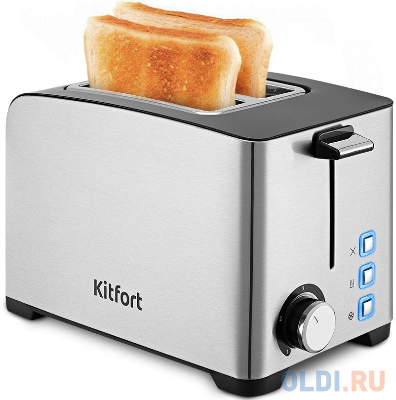 

Тостер Kitfort КТ-6212 850Вт нержавеющая сталь