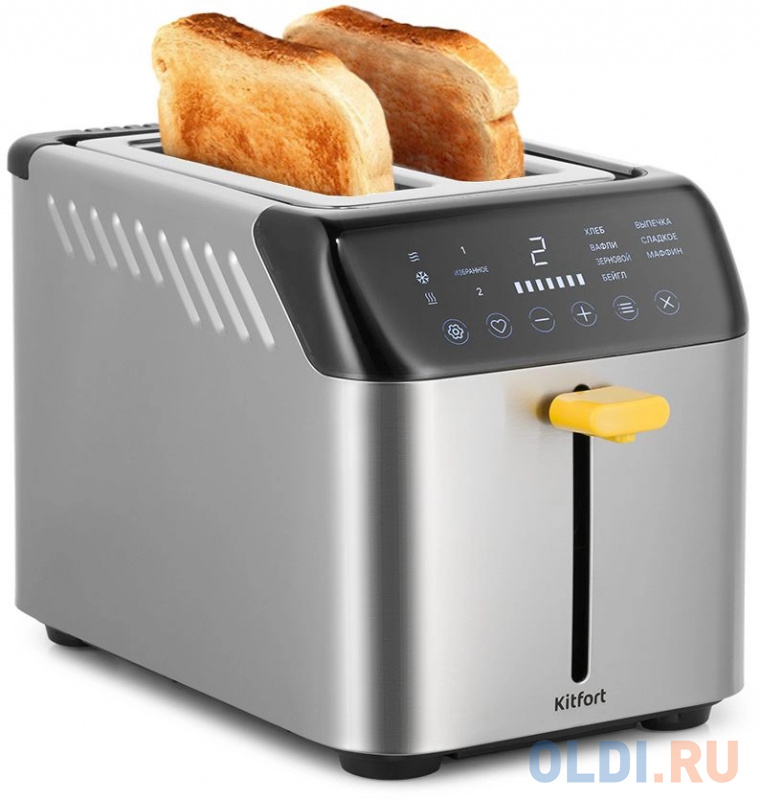 

Тостер Kitfort КТ-6225 925Вт нержавеющая сталь/черный