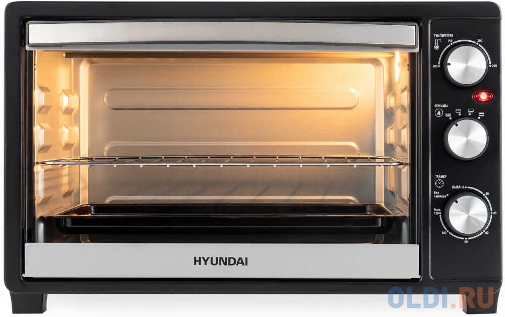 

Мини-печь Hyundai MIO-HY074, серебристый