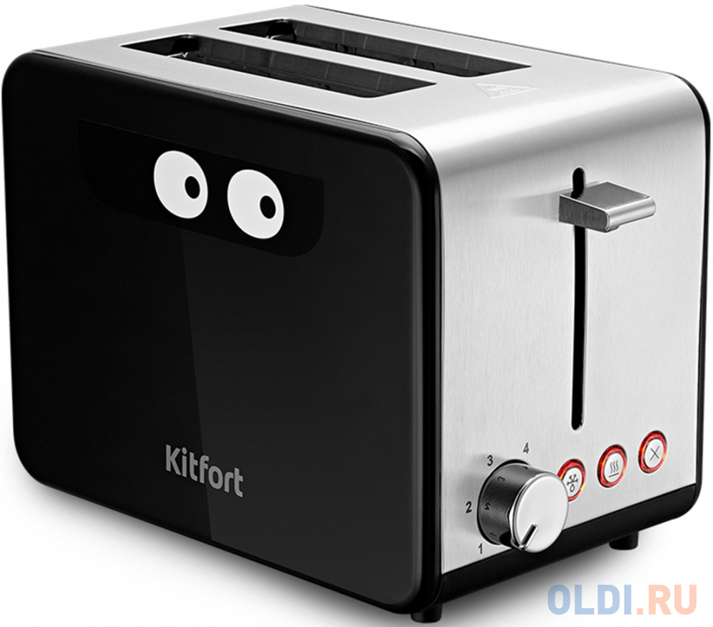 

Тостер Kitfort КТ-2058 870Вт черный/стальной