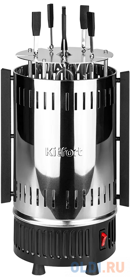 

Шашлычница электрическая KitFort КТ-1405, 900Вт, серебристый