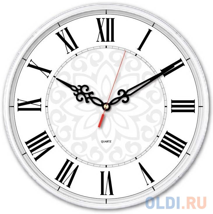 Часы настенные аналоговые Бюрократ WallC-R70P белый